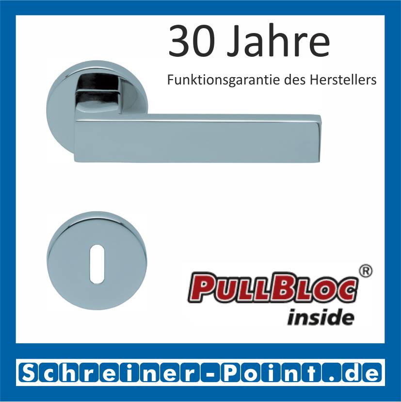 Scoop Quadra PullBloc Rundrosettengarnitur Rosette Edelstahl poliert